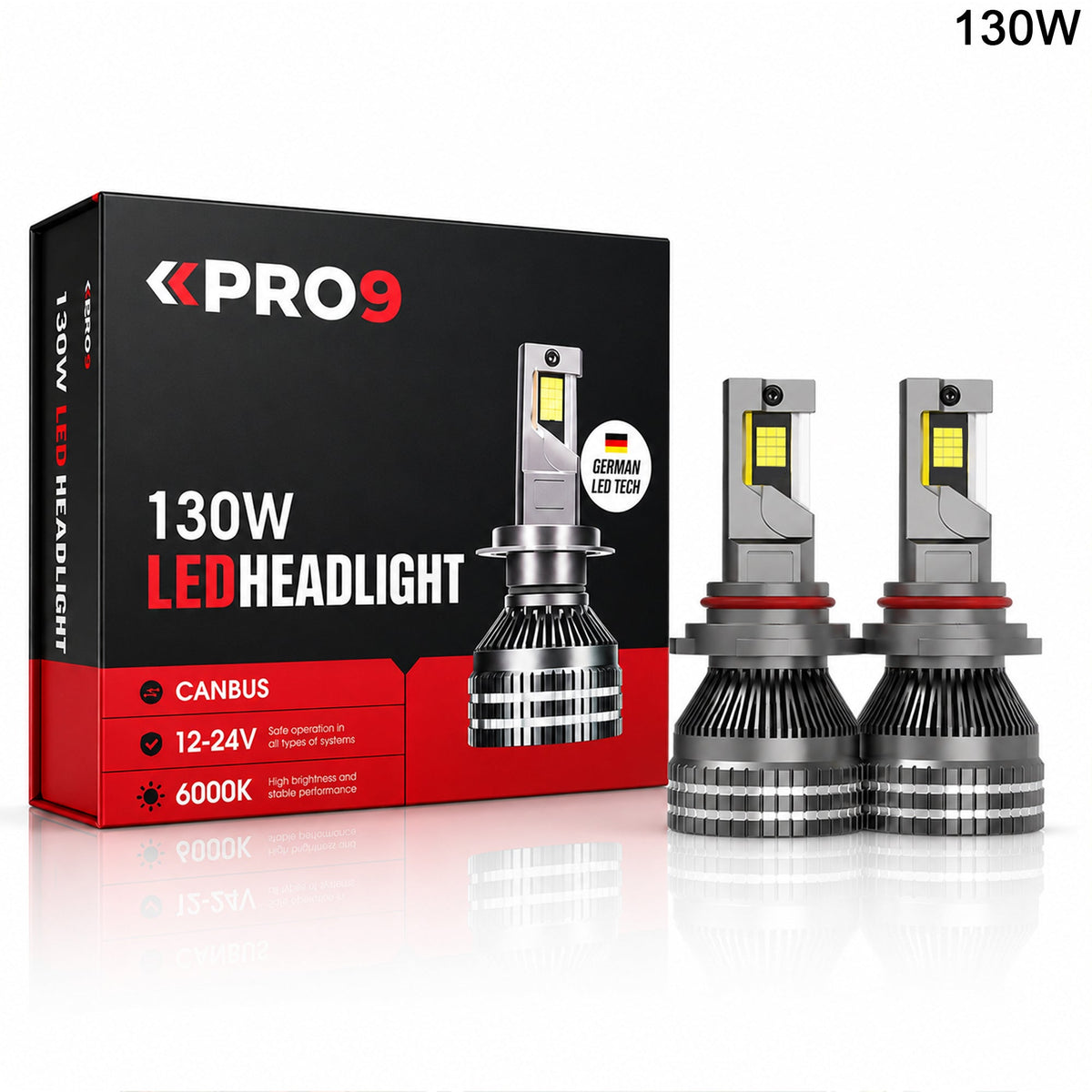 LED крушки HB3 130W 6000K 18000lm 12-24V