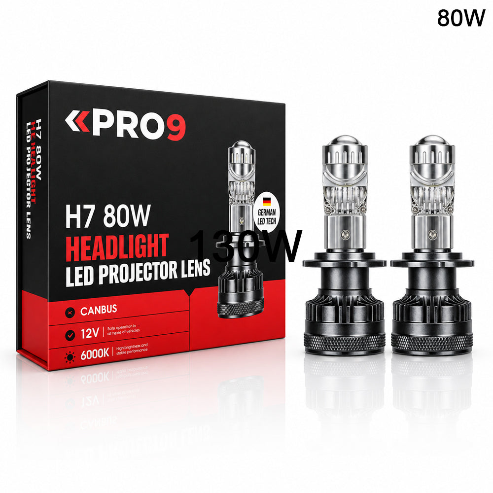 LED крушки H7 с лупи 80W 6000K 10000lm 12-24V