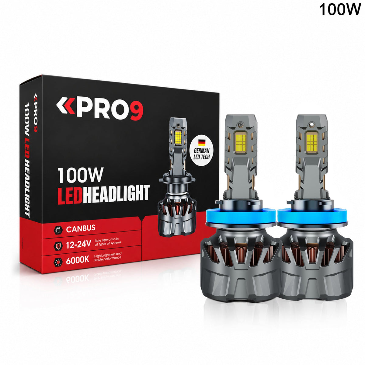 LED крушки H11 100W 6000K 16000lm 12-24V