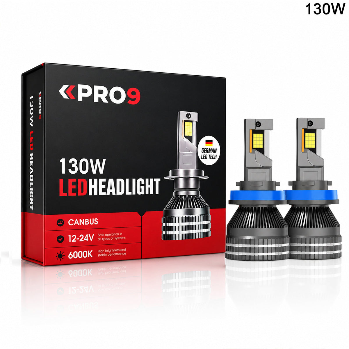 LED крушки H11 130W 6000K 18000lm 12-24V