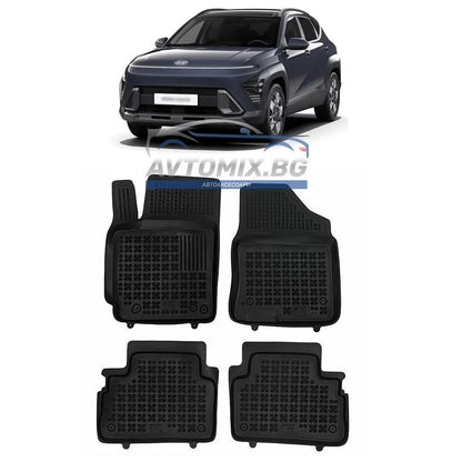 Covorașe de cauciuc pentru Hyundai Kona hibrid după 2022, Rezaw Plast