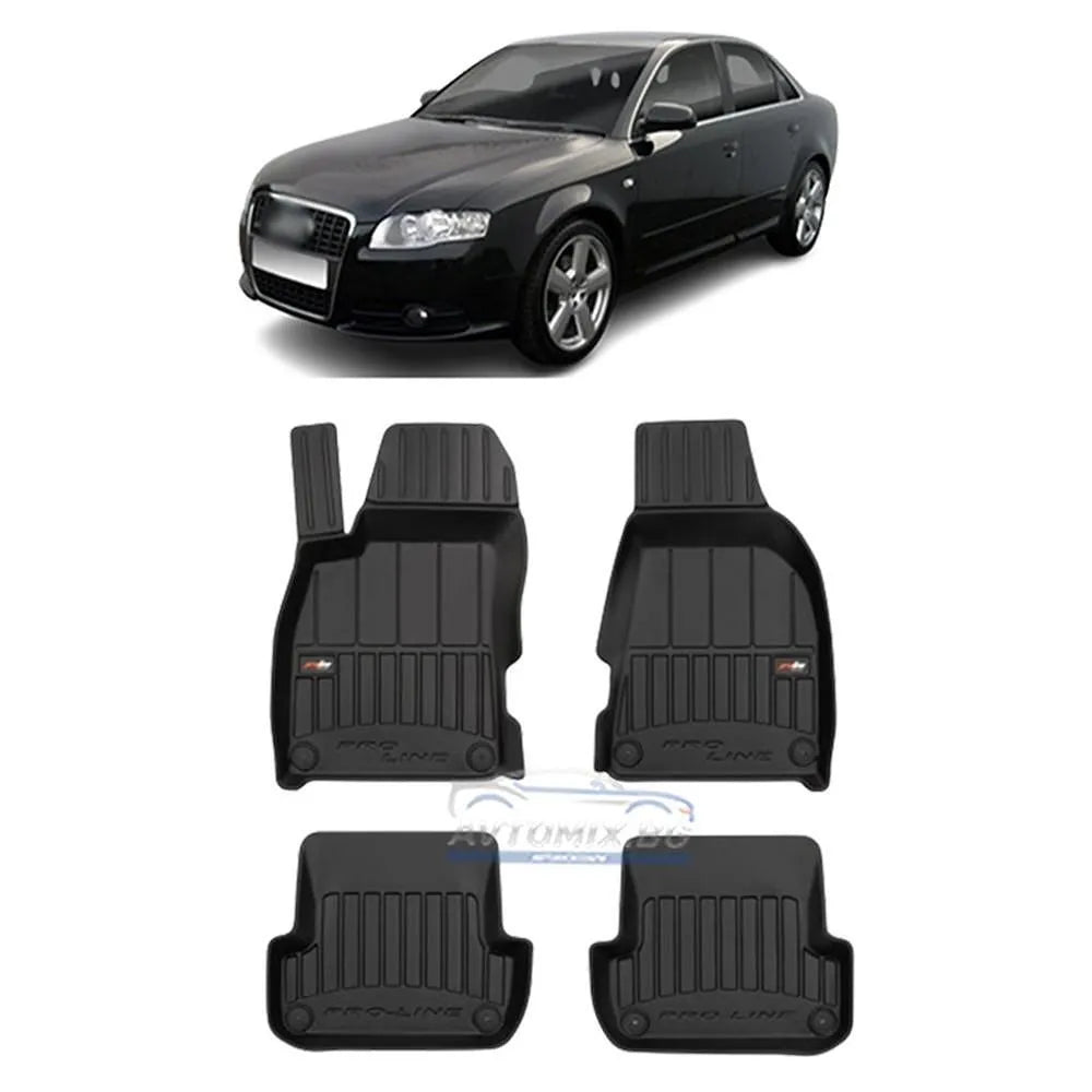 Rubber Floor Mats for Audi A4 B7 2004-2008, ProLine 3D