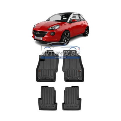 Гумени стелки зa Opel Adam 2012-2019 г., ProLine 3D