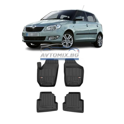 Гумени стелки зa Skoda Fabia 2006-2014 г., ProLine 3D