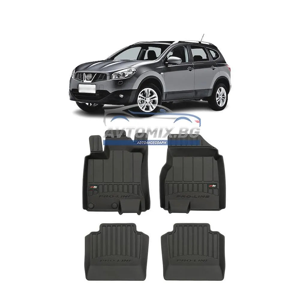 Rubber floor mats for Nissan Qashqai 2006-2013, Model No. 77