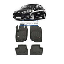Гумени стелки зa Peugeot 207 2006-2012 г., ProLine 3D