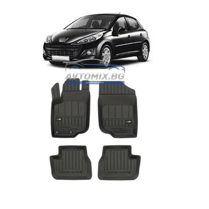Гумени стелки зa Peugeot 207 2006-2012 г., ProLine 3D