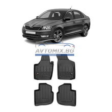 Гумени стелки зa Skoda Rapid 2012-2022 г., ProLine 3D