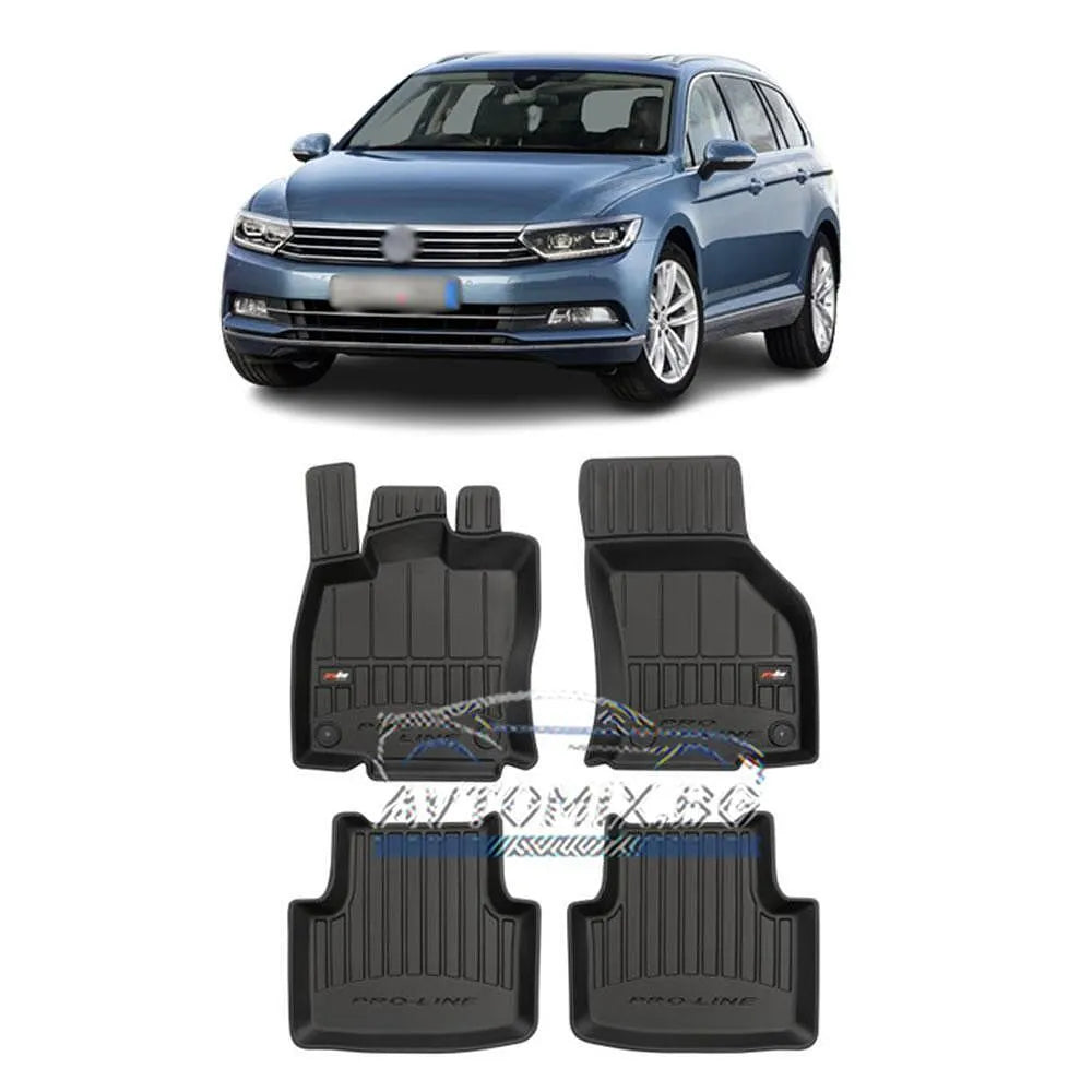 Rubber floor mats for VW Passat 8 2014-2022, ProLine 3D