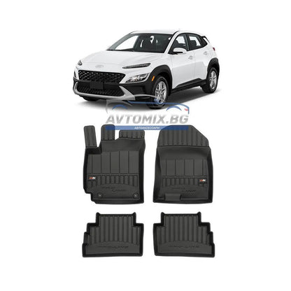 Гумени стелки зa Hyundai Kona 2017-2022 г., ProLine 3D