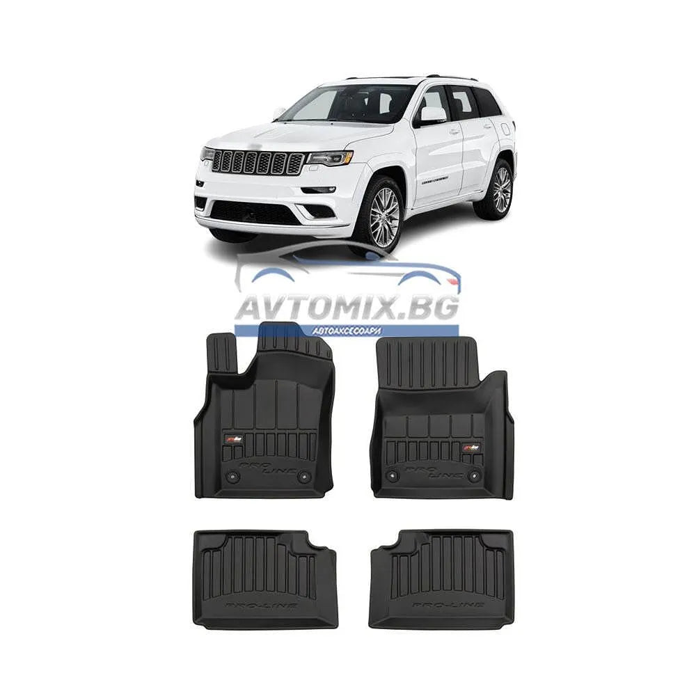 Rubber floor mats for Jeep Grand Cherokee 2010-2021, ProLine 3D