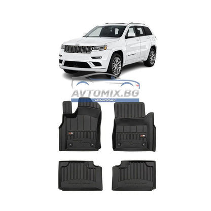 Rubber floor mats for Jeep Grand Cherokee 2010-2021, ProLine 3D