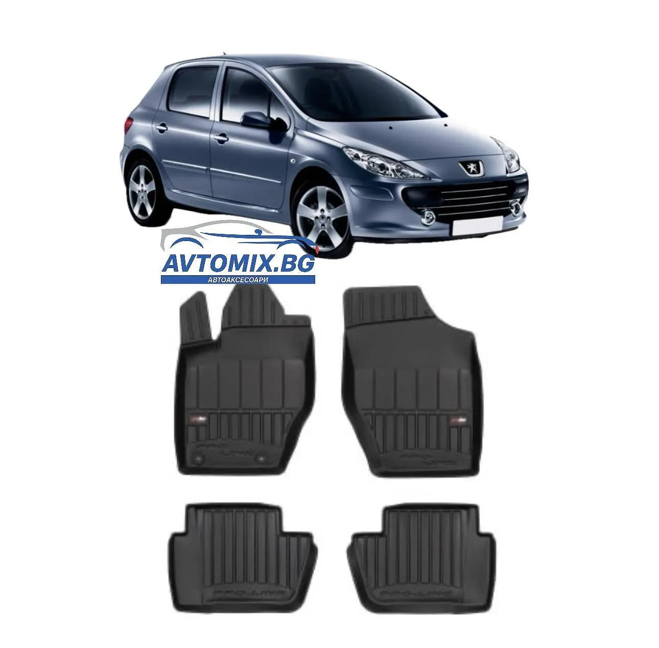 Гумени стелки за Peugeot 307 от 2001-2008г ProLine 3D / комби