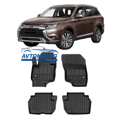 Rubber floor mats for Mitsubishi Outlander from 2012-2022, ProLine 3D / plug-in hybrid