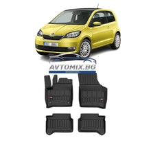 Гумени стелки зa Skoda E-Citigo 2019-2021 г., ProLine 3D