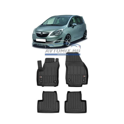 Гумени стелки зa Opel Meriva B 2010-2017 г., ProLine 3D