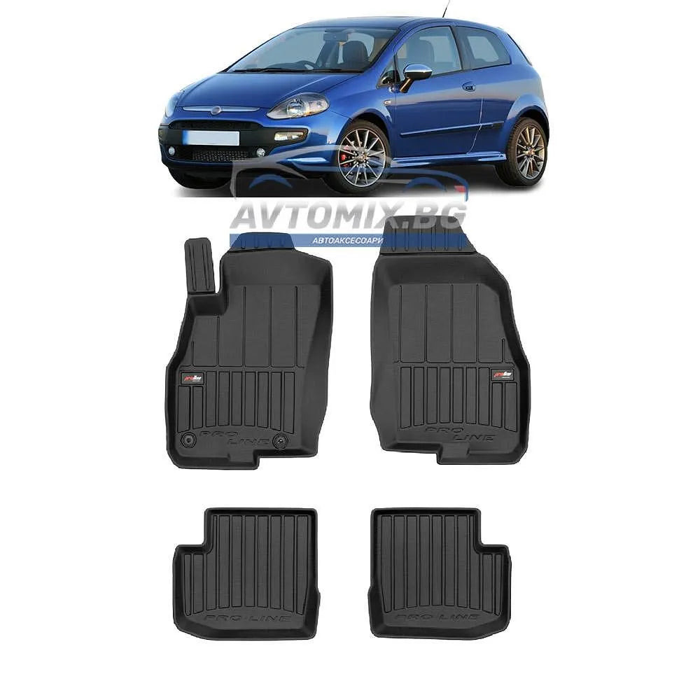 Гумени стелки зa Fiat Evo 2009-2012 г., 3 врати, ProLine 3D