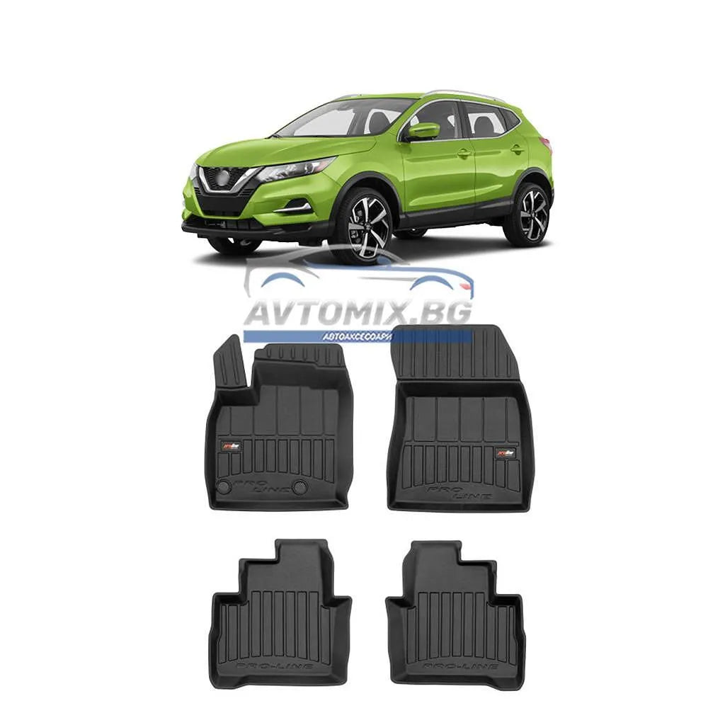 Гумени стелки зa Nissan Qashqai след 2021 г.,  ProLine 3D