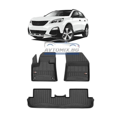 Rubber floor mats for Peugeot 3008 2016-2023, ProLine 3D