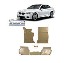 3D Гумени стелки за BMW 5 Серия F10 / F11 (2010-2013) - бежови