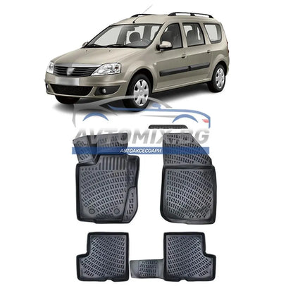 Гумени стелки зa Dacia Logan MCV 2006-2013 г., RizLine