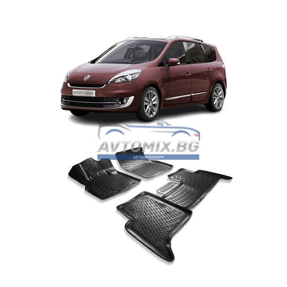 Rubber floor mats for Renault Scenic 2009-2016, RizLine