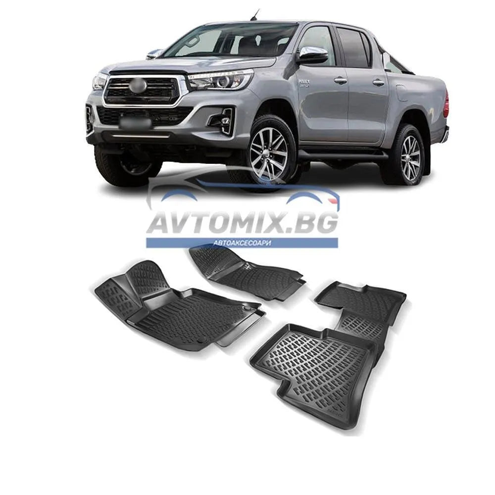 Гумени стелки зa Toyota Hilux Pickup 2004-2015 г.,  RizLine