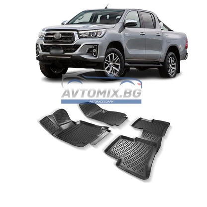Гумени стелки зa Toyota Hilux Pickup 2004-2015 г.,  RizLine