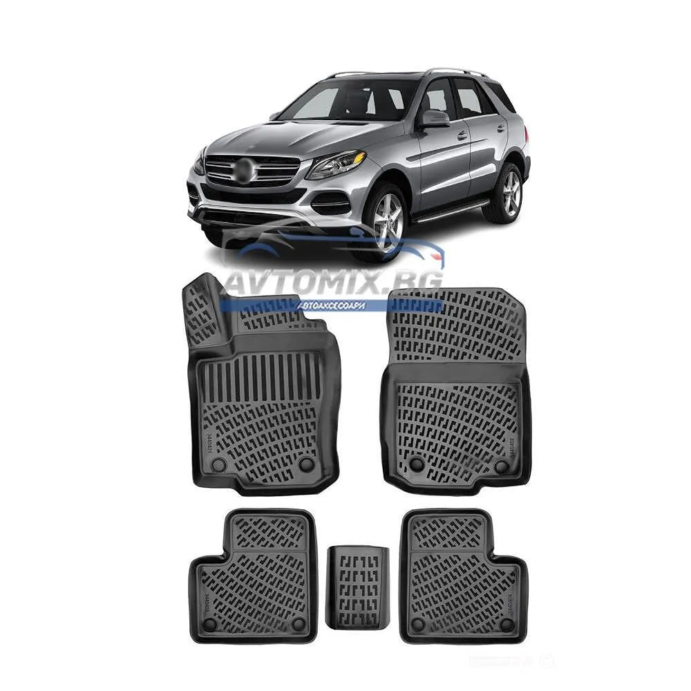 Rubber floor mats for Mercedes GLE W166 2015-2019, RizLine