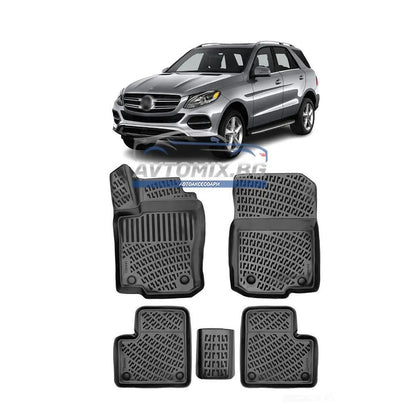 Rubber floor mats for Mercedes GLE W166 2015-2019, RizLine