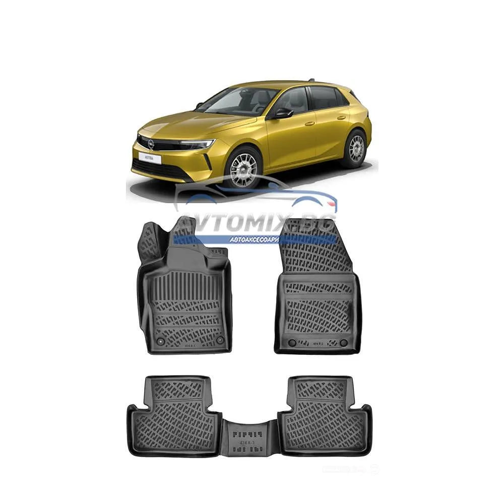 Rubber floor mats for Opel Astra L from 2021 onwards, RizLine