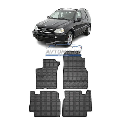 Rubber floor mats for Mercedes ML W163 2002-2005, Frogum