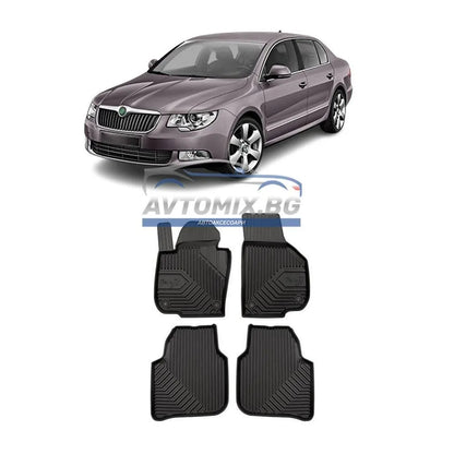 Гумени стелки зa Skoda Superb 2008-2015 г., Модел No.77