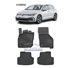 Rubber floor mats for VW Golf 8 Hybrid from 2020 onwards, Model No. 77