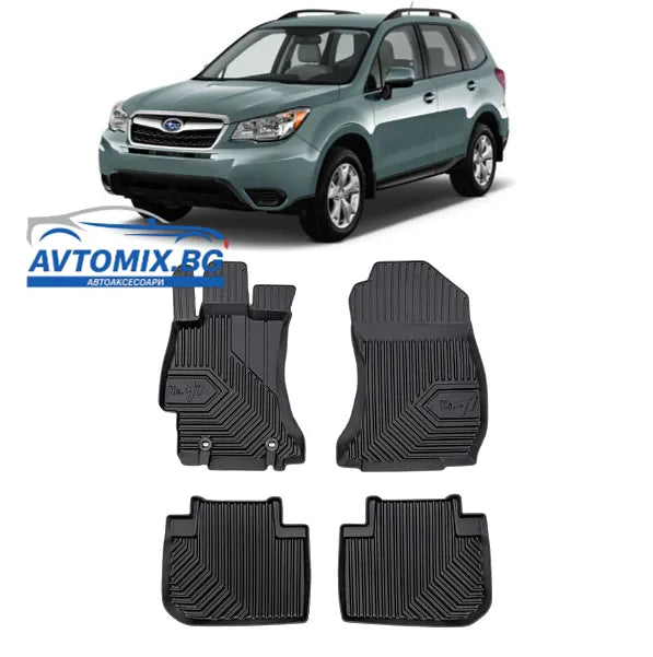 Гумени стелки зa Subaru Forester от 2012-2018 г., Модел No.77