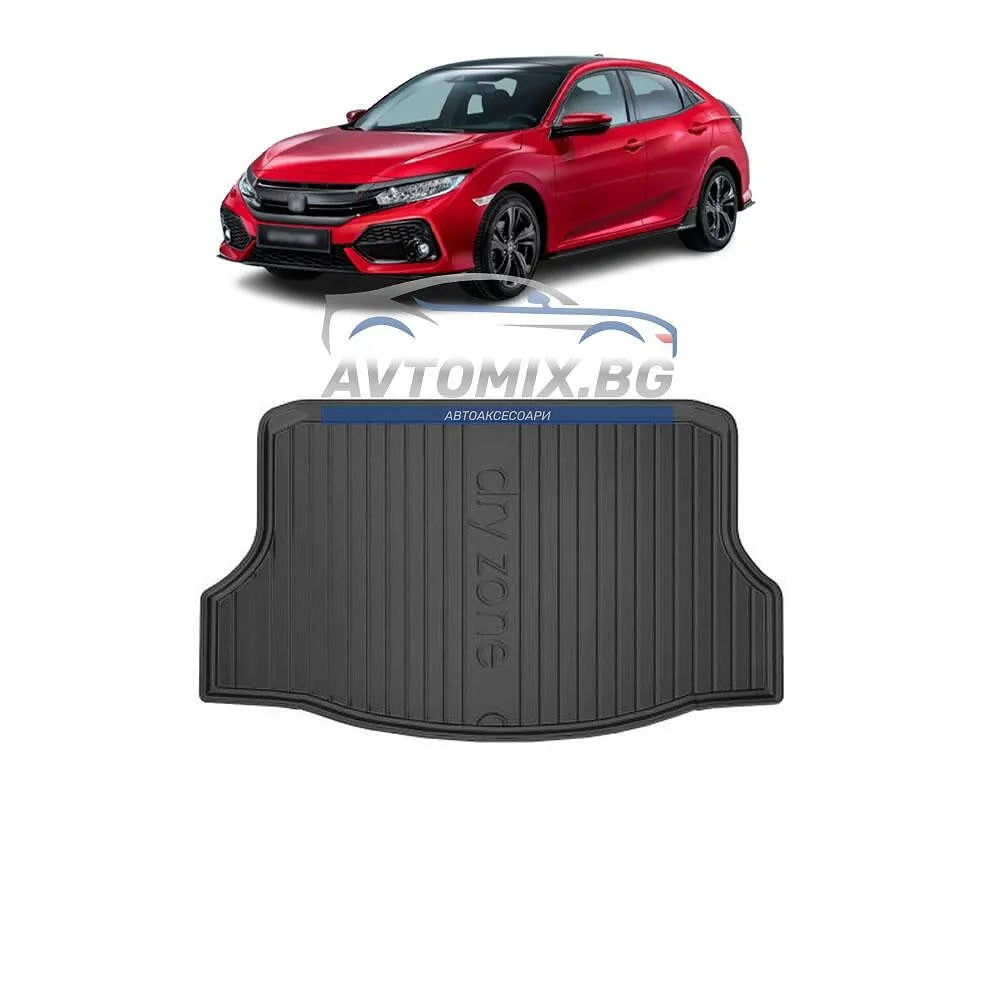 Rubber boot mat for Honda Civic hatchback 2016-2021, with temporary spare wheel, DRY ZONE