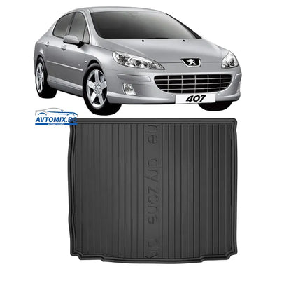 Гумена стелка за багажник Peugeot 407 от 2004-2011г, DRY ZONE/седан