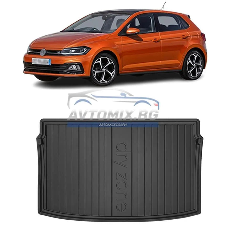 Covoraș/tavă portbagaj cauciuc VW Polo după 2017, pentru portbagaj cu podea superioară/prima, DRY ZONE
