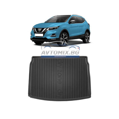 Гумена стелка за багажник за Nissan Qashqai 2013-2021 г., горно/първо дъно, DRY ZONE