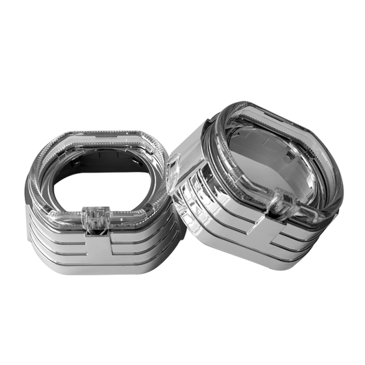 Комплект капачки за Led лупи 2,5 инча, BMW LED White
