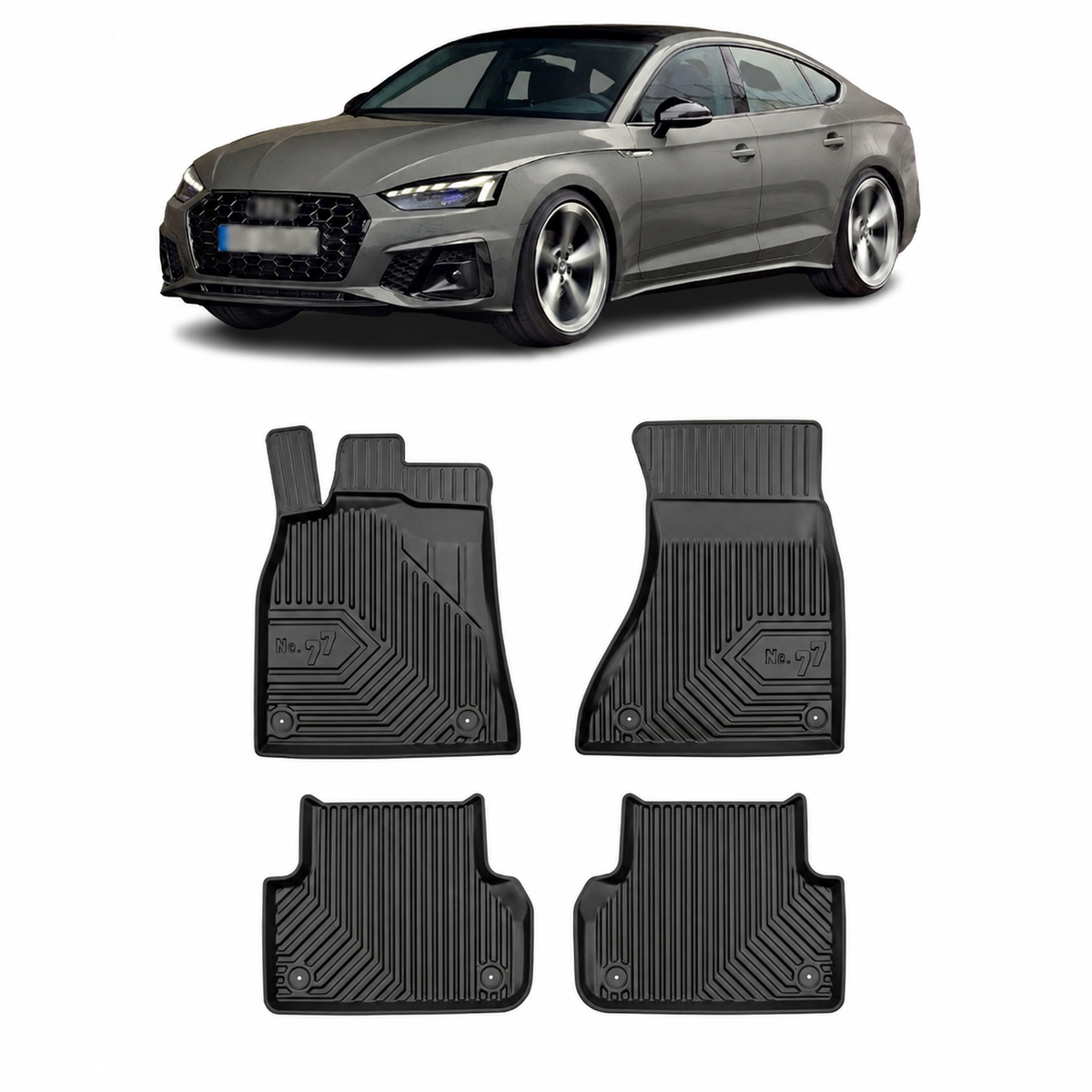 Covorașe de cauciuc pentru Audi A5 Sportback 5 uși 2007-2016, Model Nr.77
