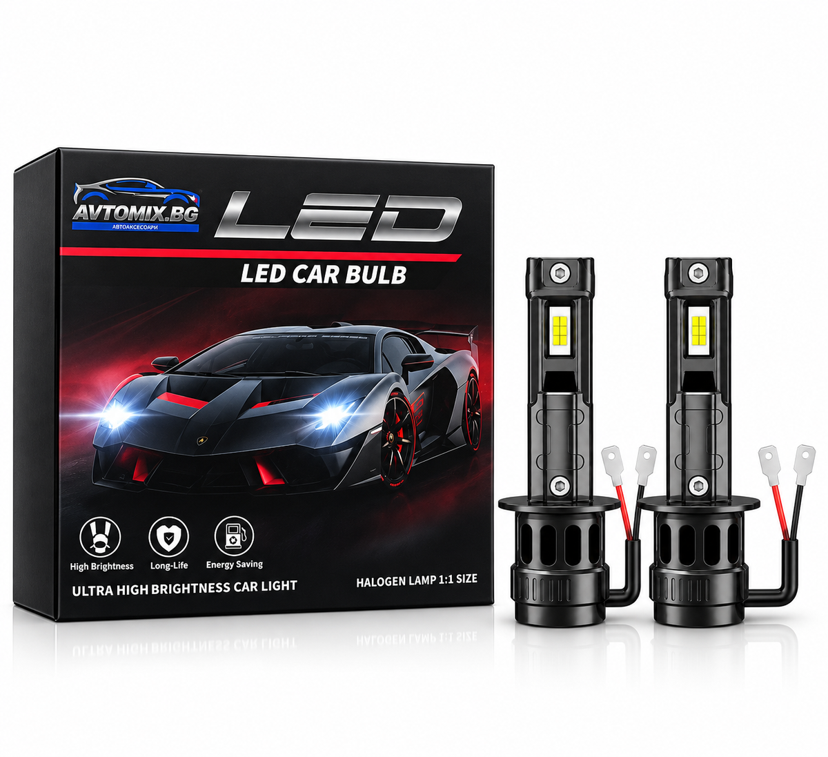 LED крушки H1 30W 6000K mini