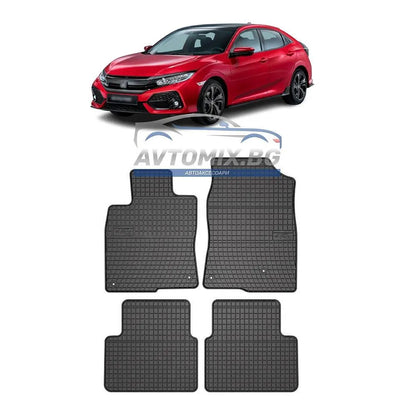 Rubber floor mats for Honda Civic 2016-2021, Frogum