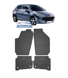 Covorașe de cauciuc pentru Peugeot 307 din 2001-2008, Frogum / sedan
