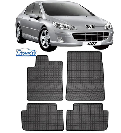 Гумени стелки за Peugeot  407 от 2004-2011г., Frogum