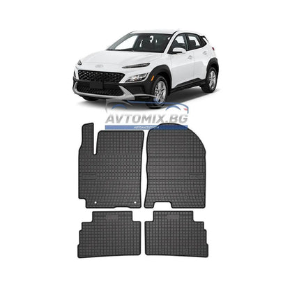 Гумени стелки за Hyundai Kona 2017-2022 г.,  Frogum