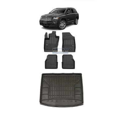 Гумени стелки комплекти за Jeep Compass след 2016 г.., ProLine 3D