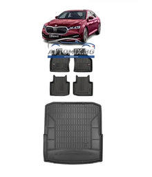 Гумени стелки комплекти за Skoda Superb 2015-2023  г., ProLine 3D