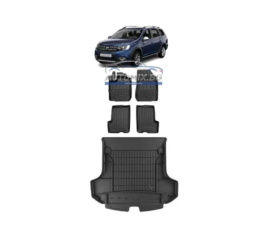 Гумени стелки комплекти за Dacia Logan MCV 2013-2020 г.,ProLine 3D