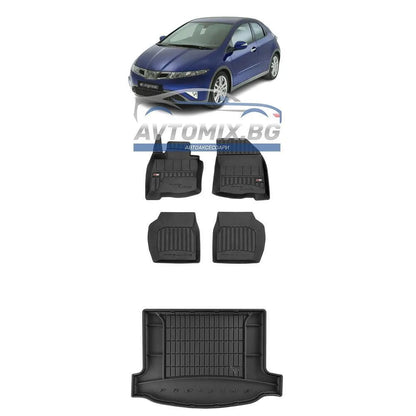 Гумени стелки комплекти за Honda Civic 2006-2011 г., ProLine 3D